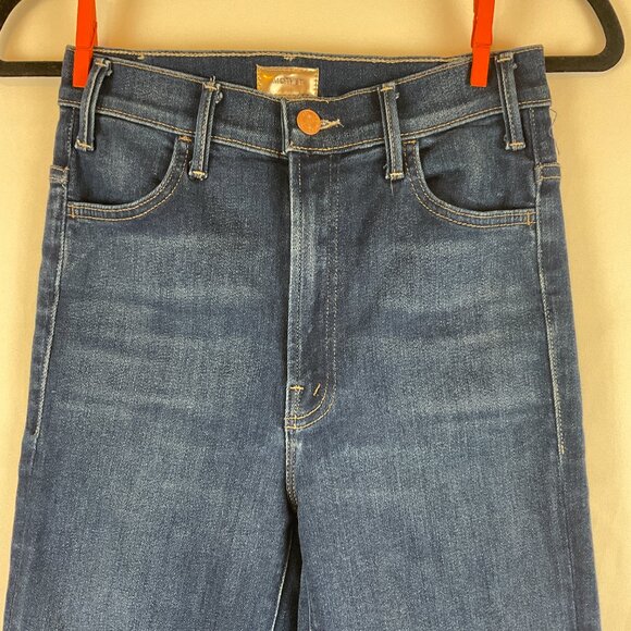 Mother The Hustler Ankle Fray Jeans 25 Blue Home Movies - Picture 2 of 12